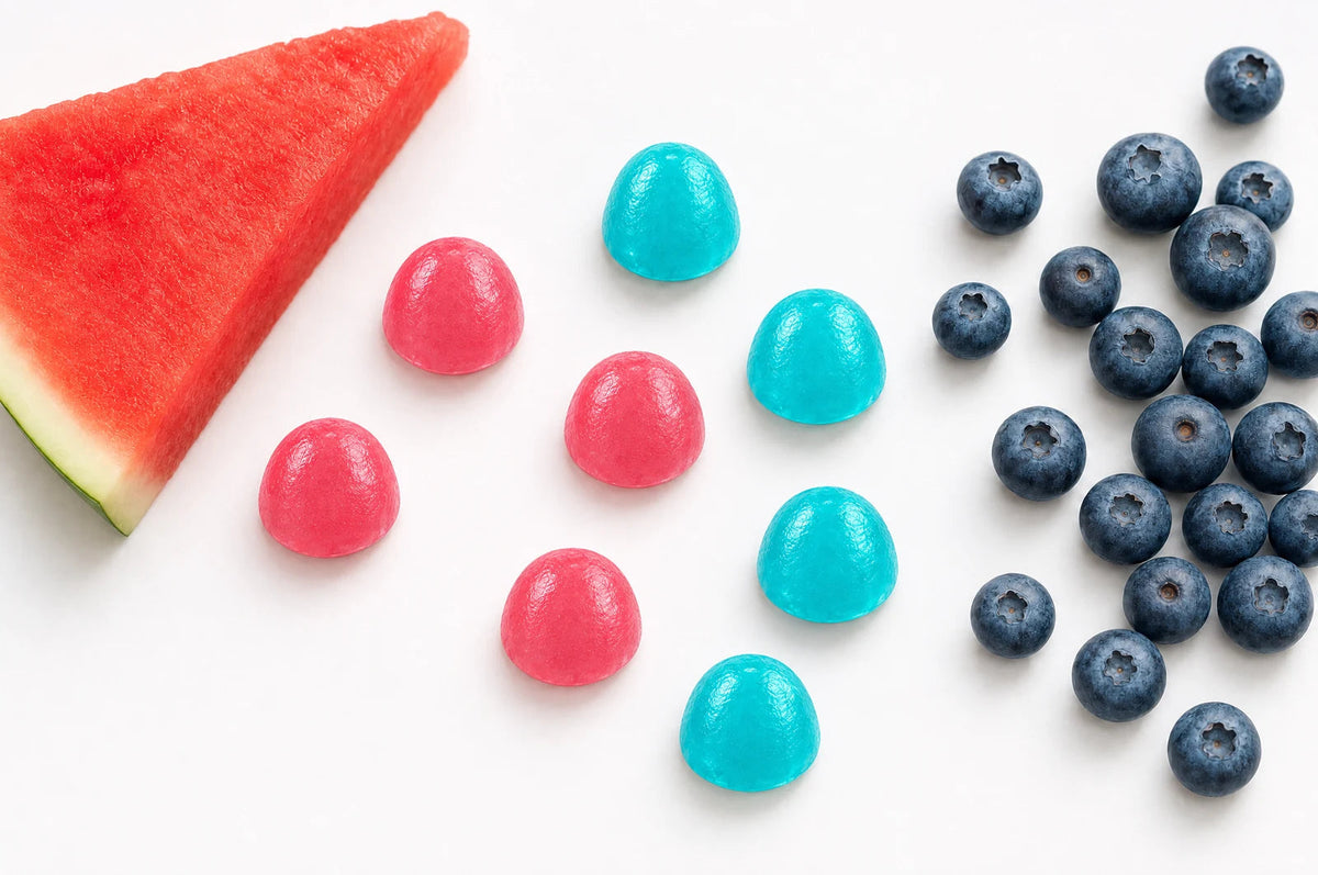 Gomitas de creatina Fills sabores Watermelon y Blueberry