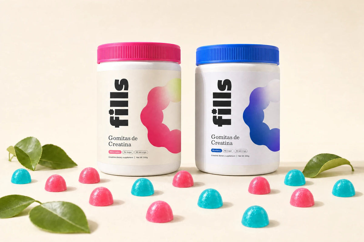 Packs y gomitas de creatina Fills — guía de gomitas de creatina