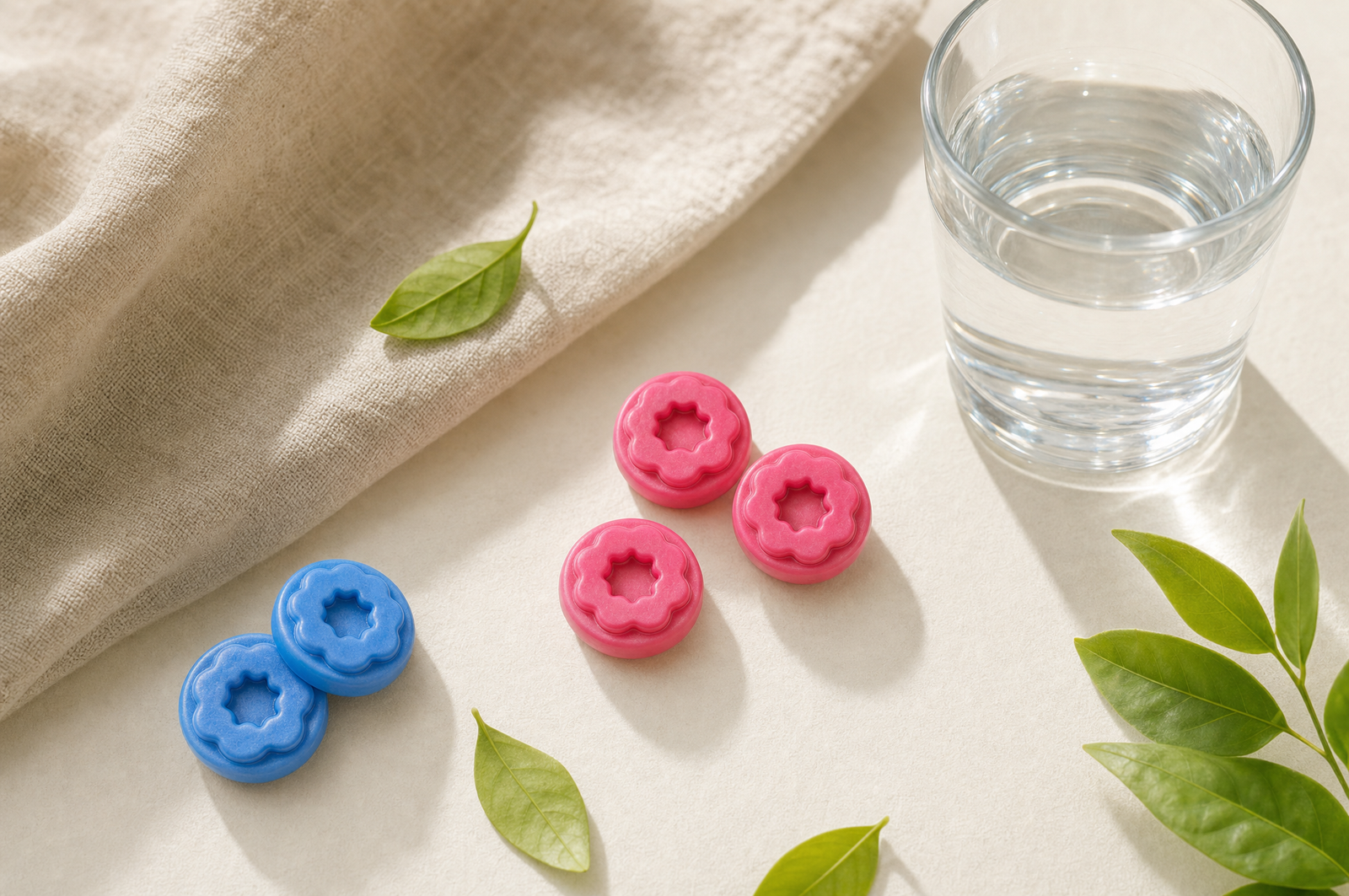 Gomitas de creatina Fills junto a un vaso de agua — cómo tomar creatina