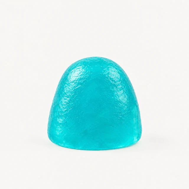 Gomita Fills Blueberry redondeada de color azul turquesa